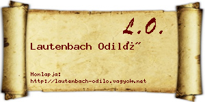 Lautenbach Odiló névjegykártya
